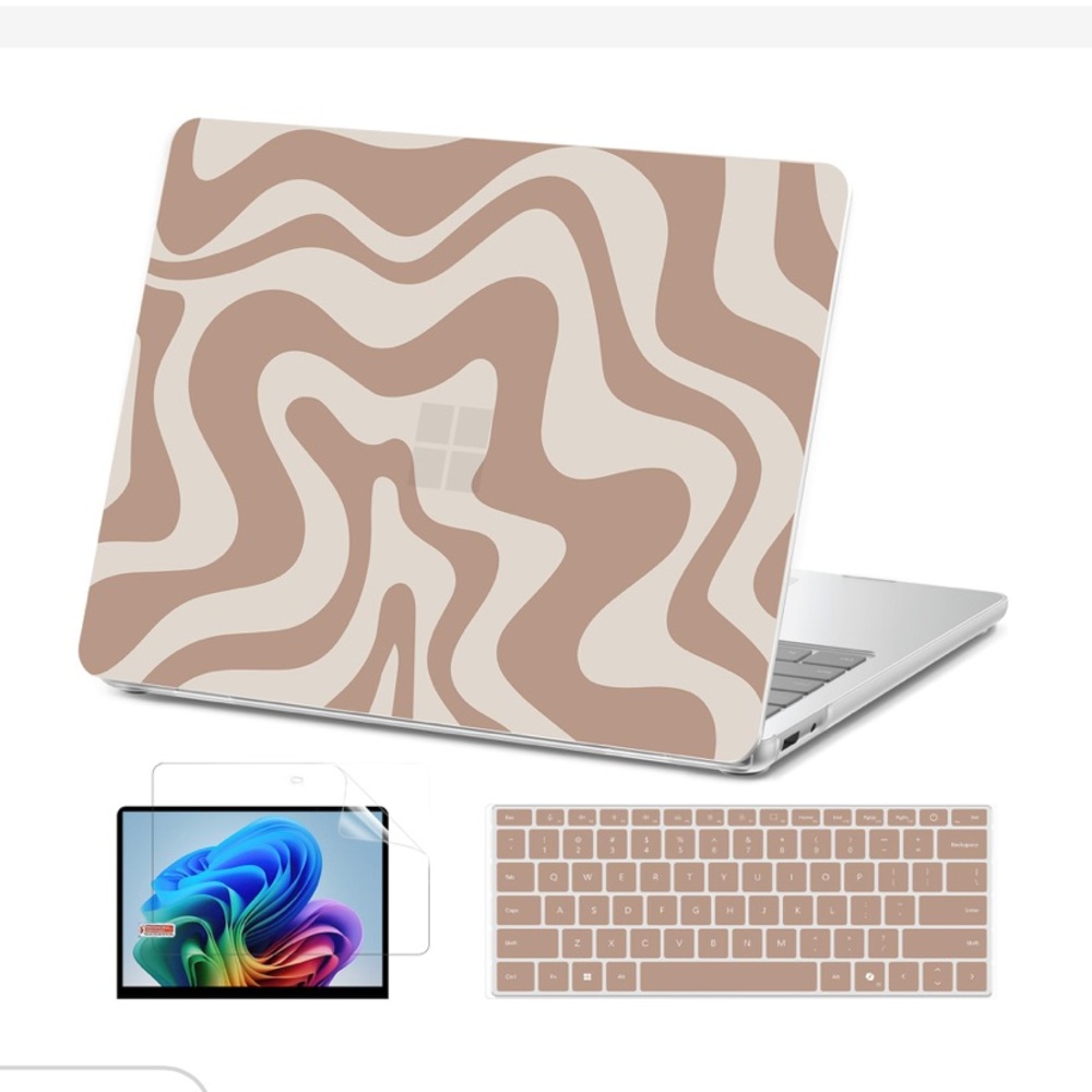 Microsoft Surface 13” Touchscreen Copilot + PC 2025 HARDSHELL CASE-BROWN WAVE